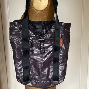 Shiny Black Shoulder Bag